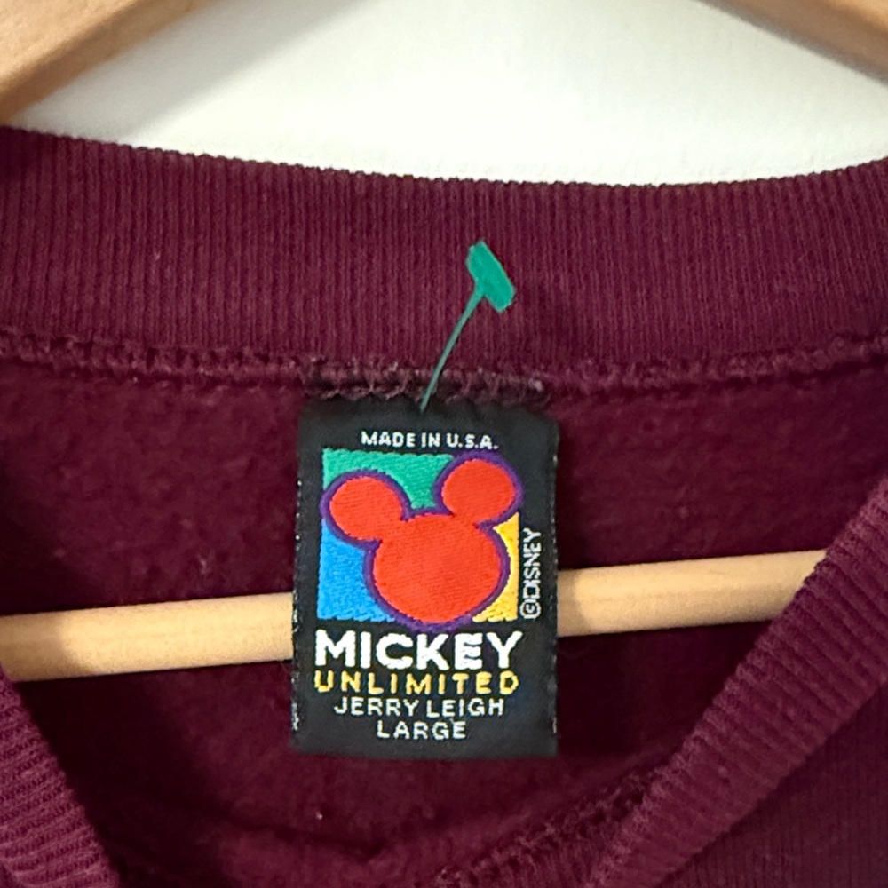 Vintage Minnie Mouse Burgundy Sweatshirt - Picture 2 of 4